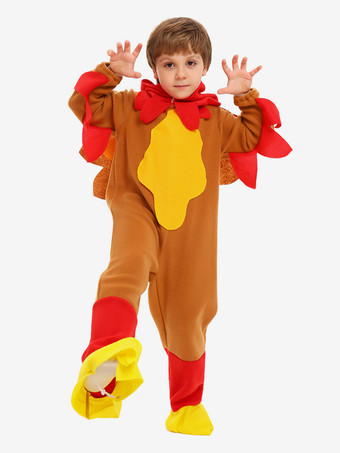 感謝祭の七面鳥の子供用コスチューム ぬいぐるみ動物のロールプレイ着ぐるみ ステージパフォーマンス用