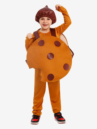 ブラウン 子供用ハロウィンコスチューム コーヒーブラウン ハロウィン ウエストコート ジャンプスーツ