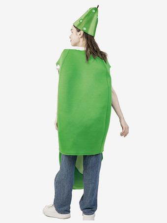 ハロウィンコスチューム グリーン ユニセックス バーレスクトップ ポリエステル ホリデーコスチューム