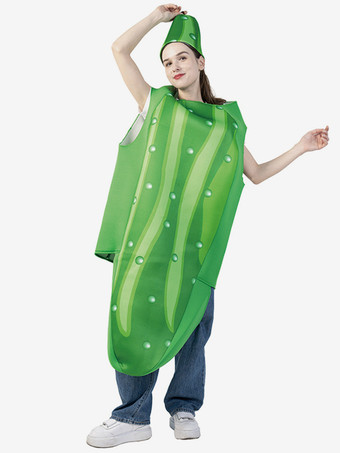 ハロウィンコスチューム グリーン ユニセックス バーレスクトップ ポリエステル ホリデーコスチューム