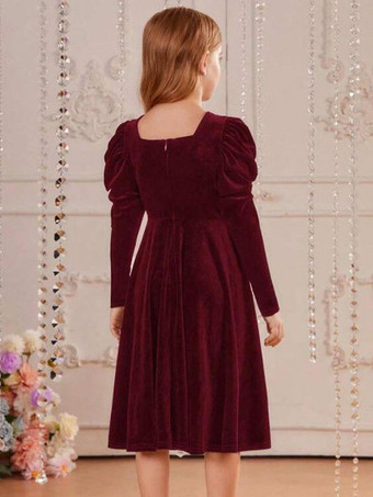 ウェディング フラワーガールドレス 特別な日のドレス エメラルド 長袖 パール