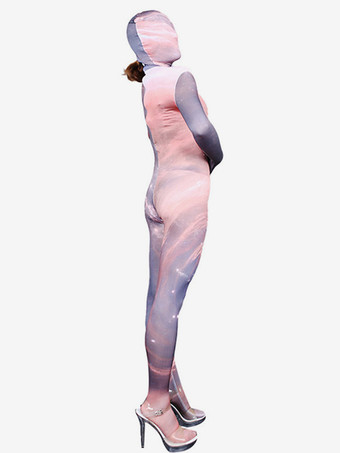 パターニング全身タイツ セクシーな全身タイツコスチューム ミルクシルク レイブクラブ 全身キャットスーツ
