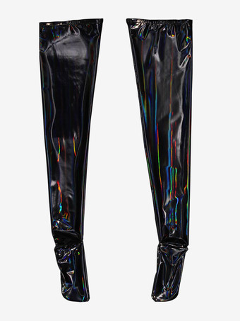 カラフルなレザーラテックスアンモニア太ももメンズタイツマッチングソックス