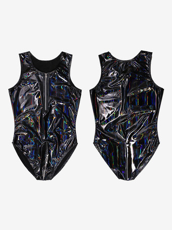 セクシーな全身タイツ カラフル 光沢のあるパテントレザー トライアングルコスチューム 男性用キャットスーツ タイツ