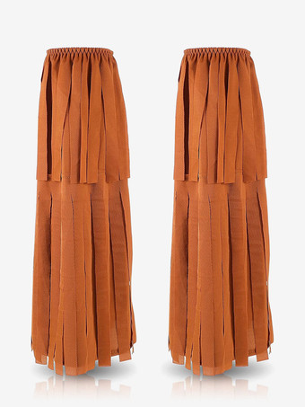 ブラウンコスチューム フリンジレッグウォーマー レディース レトロアクセサリー 仮面舞踏会 ボールガウン