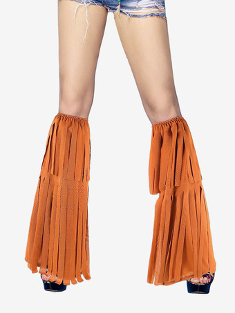 ブラウンコスチューム フリンジレッグウォーマー レディース レトロアクセサリー 仮面舞踏会 ボールガウン