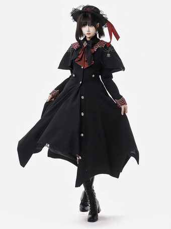 ゴシック ロリータ ドレス リボン 刺繍 リボン ブラック ブラック