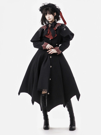 ブラック ゴシック ロリータ ドレス リボン 刺繍 リボン ブラック ブラック