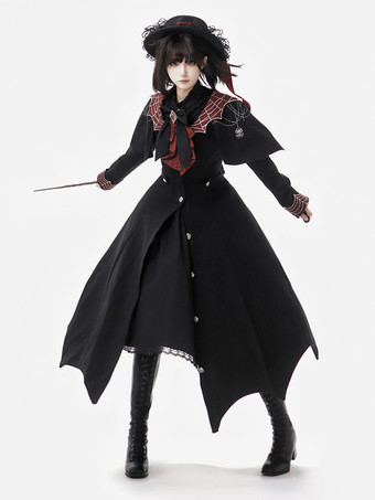 ゴシック ロリータ ドレス リボン 刺繍 リボン ブラック ブラック