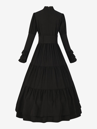 赤いレトロコスチューム リボンドレス レディース ヴィンテージセット 衣類 バーガンディ