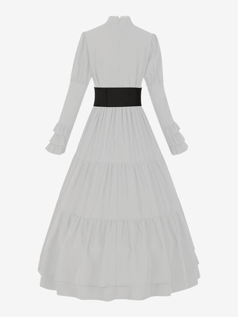 赤いレトロコスチューム リボンドレス レディース ヴィンテージセット 衣類 バーガンディ