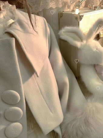 スイートロリータコート バーガンディコート オーバーコート ポリエステル 秋ロリータアウター