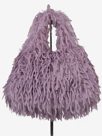 パープル レディースバッグ ブラック