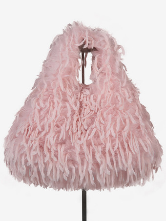 ソフトピンクレディースバッグ ブラック