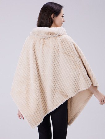 レディース ポンチョ ハイカラー ホワイト フェイクレザー コート ケープ