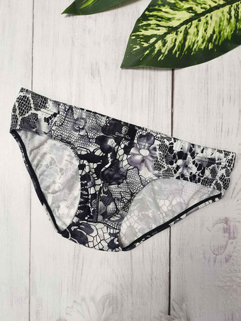 男性用ブリーフ セクシーなパイソンプリント ポリエステル