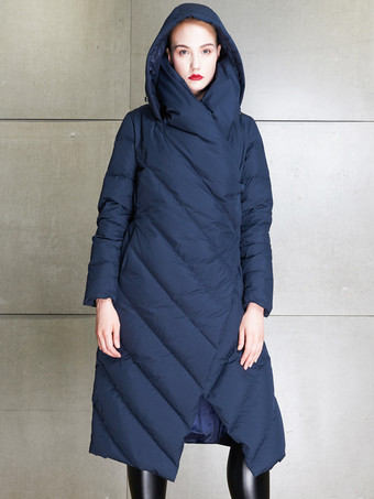 ダークネイビーレディース ダウンジャケット ダックダウン