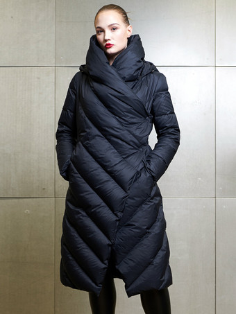 ブラック レディース ダウンジャケット ダックダウン