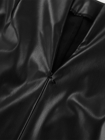 スカート ブラック PUレザー ウエスト上げ シック 春 ロング レディース ボトムス