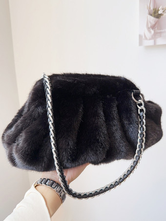 ブラック レディースバッグ ライトブラウン