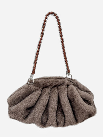 グレイレディースバッグ ライトブラウン