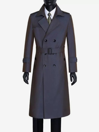 ディープブルーメンズ ピーコート ダブルブレスト カーキ ファッション オーバーコート