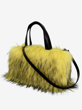 イエローレディースバッグ ブラック