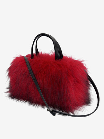 レッド レディースバッグ ブラック