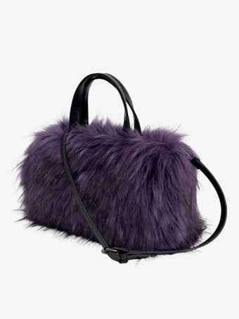 パープル レディースバッグ ブラック