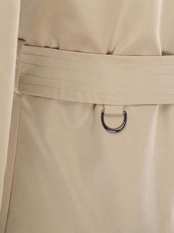 メンズトレンチコート カジュアル ライトアプリコット シック スリムフィットコート