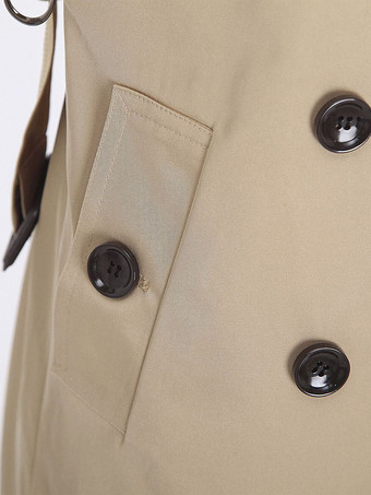 メンズトレンチコート カジュアル ライトアプリコット シック スリムフィットコート