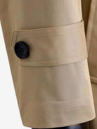 メンズ ダブルブレスト トレンチコート ラペル スリムフィット オーバーコート