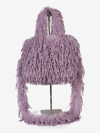 パープル レディースバッグ エクリュ ホワイト クロスボディストラップ