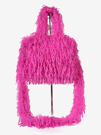 ローズレッドレディースバッグ エクリュ ホワイト クロスボディストラップ