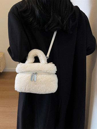 アイボリー レディースバッグ ライトブラウン