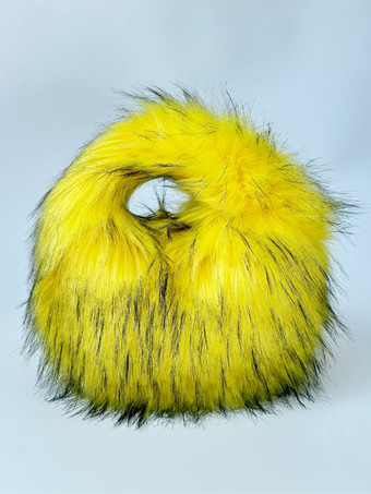 イエローレディースバッグ キャメル