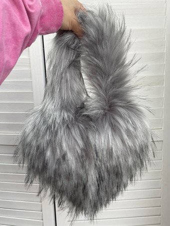 ライトグレーレディースバッグ キャメル