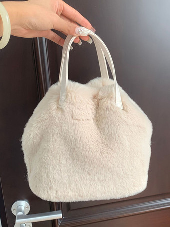 ライト アプリコットレディースバッグ ホワイト