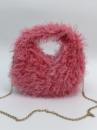 コーラルレッドレディースバッグ ホワイト