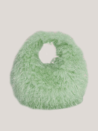 パステルグリーンレディースバッグ ホワイト