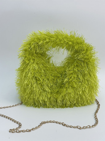 グラスグリーンレディースバッグ ホワイト