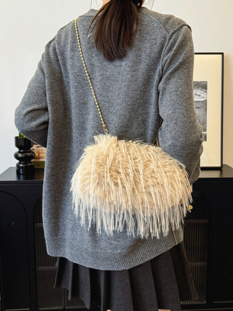 ライト アプリコットレディースバッグ エクリュホワイト