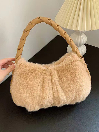 ライトブラウンレディースバッグ エクリュホワイト