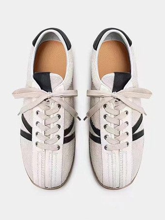 メンズスニーカー レトロカラーブロック マイクロスエード 牛革 ヴィンテージ トレーニングシューズ