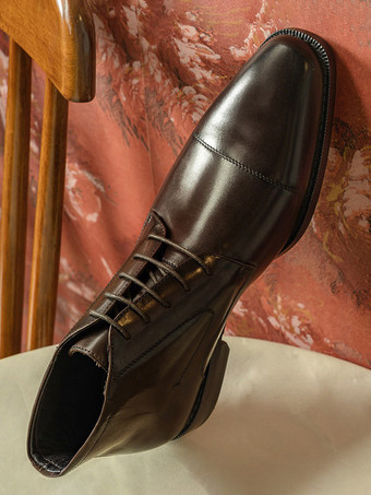 メンズ ドレスブーツ 牛革 クラシック ブラック プロム ウェディング ショート アンクルブーツ