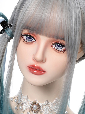 女性用ロングウィッグ シアン ストレート 耐熱ファイバー グラマラス 乱れたロング 合成ウィッグ