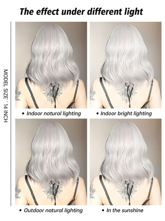 合成ウィッグ ブラック ホワイト ボブ 耐熱ファイバー 乱れたショート レディース 女性用 ショートウィッグ