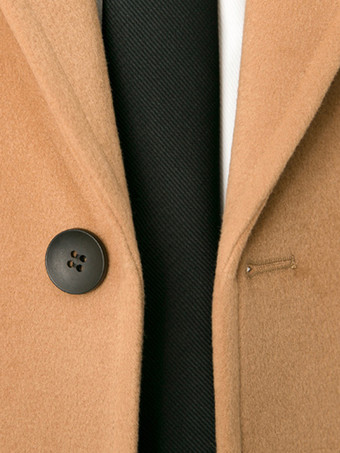 メンズジャケット マキシコート ラペルカラー シック スリムフィット オーバーコート