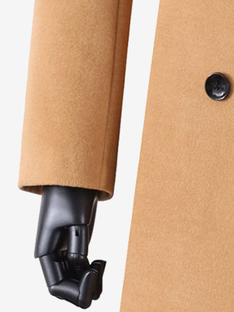 メンズ マキシコート ダブルブレスト シック ブラック スリムフィット ジャケット