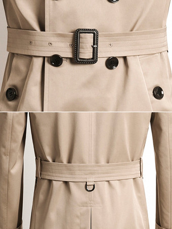 メンズ ダブルブレストコート ダークブルー ミリタリージャケット